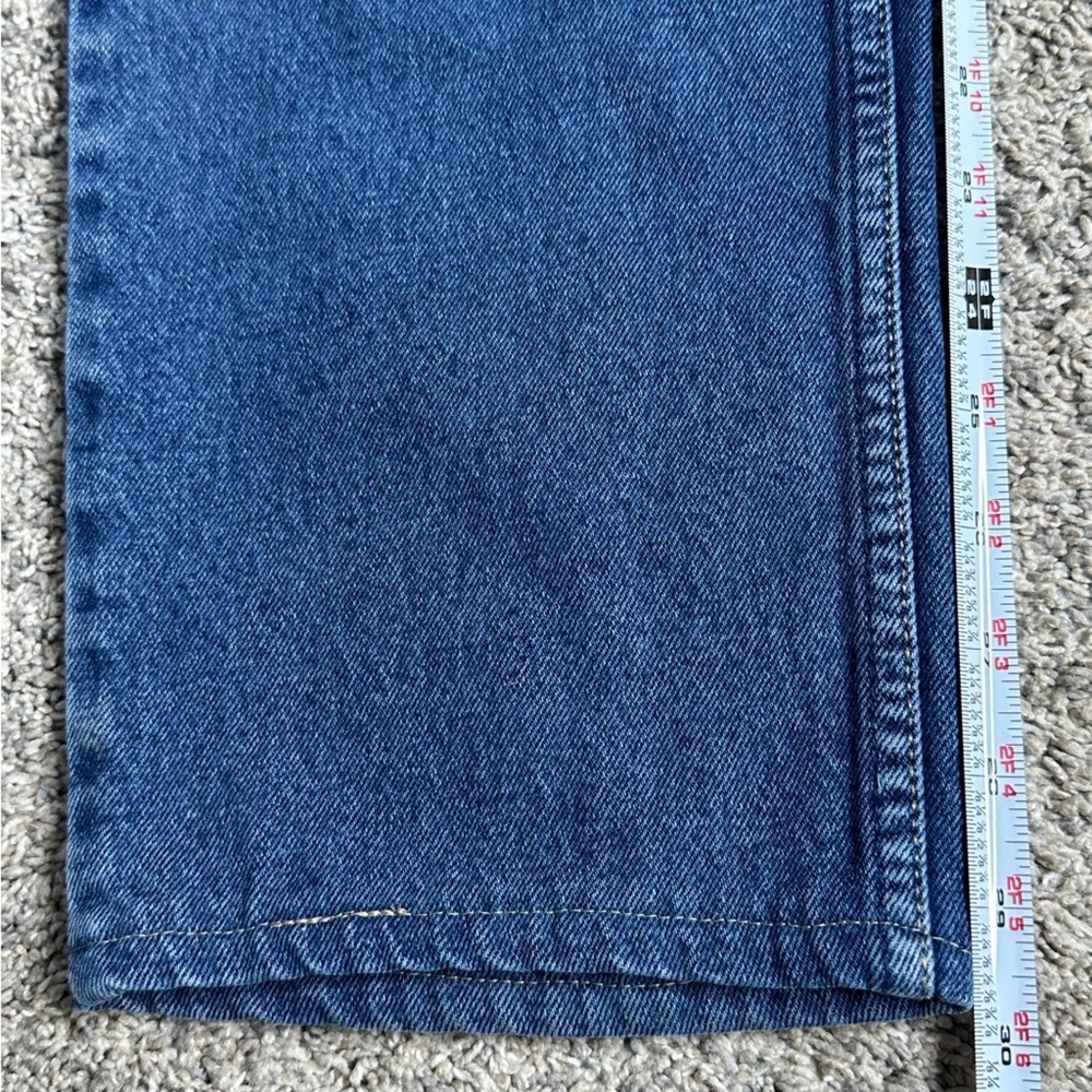 Vintage Lawman Western 90s Jeans blue denim 9 26 2 cowboy unique cotton scallop - Picture 10 of 11